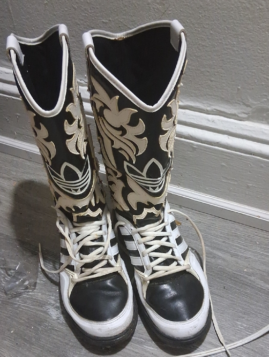 Jeremy Scott x Adidas Other - Black and White Cowboy Boots Jeremy Scott Adidas